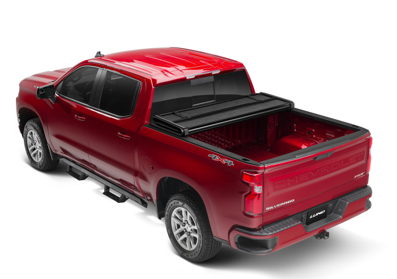 Lund 88-99 Chevy C1500 Fleetside (6.6ft. Bed) Hard Fold Tonneau Cover - Black Lund 88-99 Chevy C1500 Fleetside (6.6ft. Bed) Hard Fold Tonneau Cover - Black