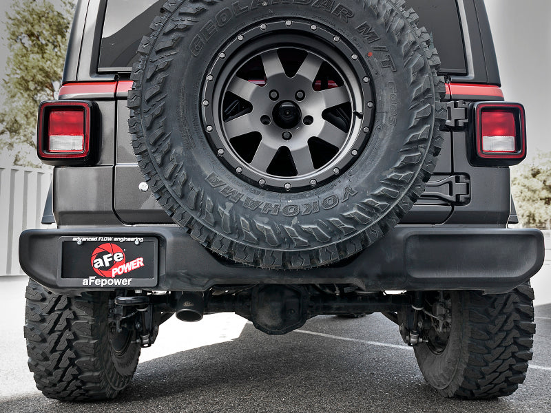 aFe MACH Force-Xp Axle-Back Hi-Tuck Exhaust System w/Black Tip 18-19 Jeep Wrangler (JL) V6 3.6L aFe MACH Force-Xp Axle-Back Hi-Tuck Exhaust System w/Black Tip 18-19 Jeep Wrangler (JL) V6 3.6L