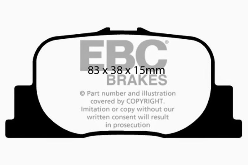 EBC 00-01 Lexus ES300 3.0 Ultimax2 Rear Brake Pads EBC 00-01 Lexus ES300 3.0 Ultimax2 Rear Brake Pads