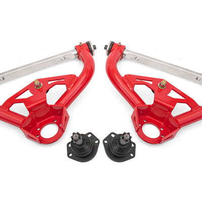 BMR 78-87 GM G-Body Non-Adjustable Upper A-Arms Delrin Std Ball Joint - Red
