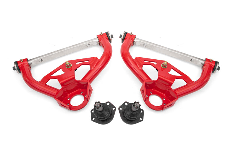 BMR 78-87 GM G-Body Non-Adjustable Upper A-Arms Delrin Std Ball Joint - Red BMR 78-87 GM G-Body Non-Adjustable Upper A-Arms Delrin Std Ball Joint - Red