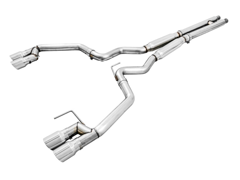 AWE Tuning 2018+ Ford Mustang GT (S550) Cat-back Exhaust - Track Edition (Quad Chrome Silver Tips) AWE Tuning 2018+ Ford Mustang GT (S550) Cat-back Exhaust - Track Edition (Quad Chrome Silver Tips)