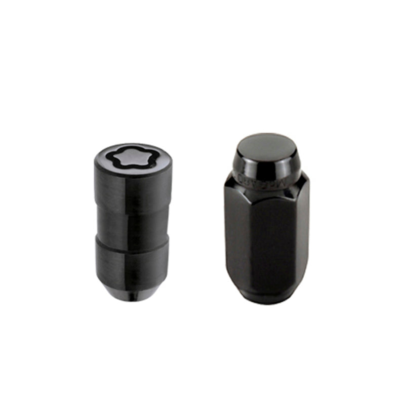 McGard 5 Lug Hex Install Kit w/Locks (Cone Seat Nut) M14X1.5 / 22mm Hex / 1.635in. Length - Black McGard 5 Lug Hex Install Kit w/Locks (Cone Seat Nut) M14X1.5 / 22mm Hex / 1.635in. Length - Black