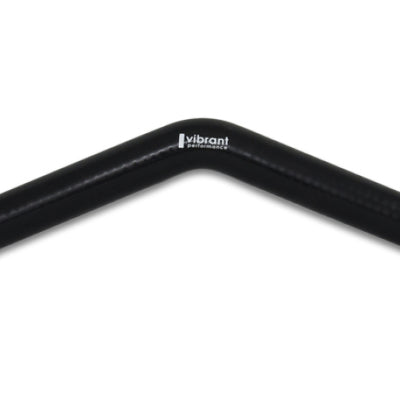Vibrant 4 Ply Reinforced Silicone Elbow Connector - 1.25in ID x 8in Leg 45 Deg Elbow (BLACK)