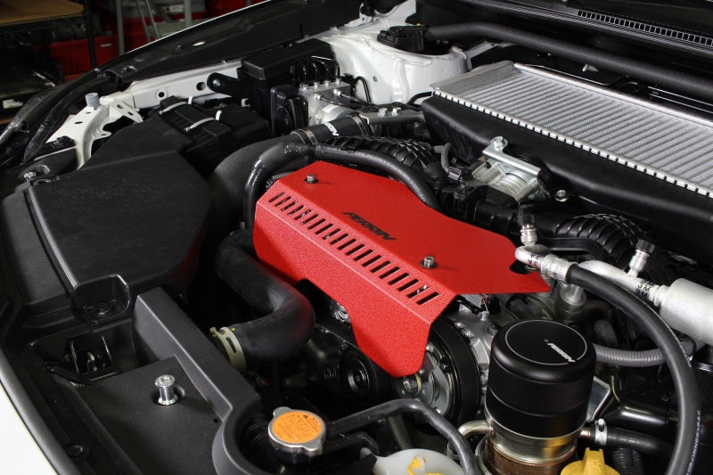 Perrin 2022+ Subaru WRX Pulley Cover - Red Perrin 2022+ Subaru WRX Pulley Cover - Red