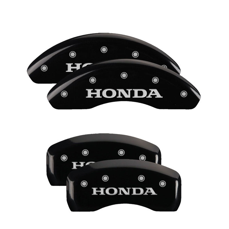 MGP 4 Caliper Covers Engraved Front & Rear Honda Black finish silver ch MGP 4 Caliper Covers Engraved Front & Rear Honda Black finish silver ch