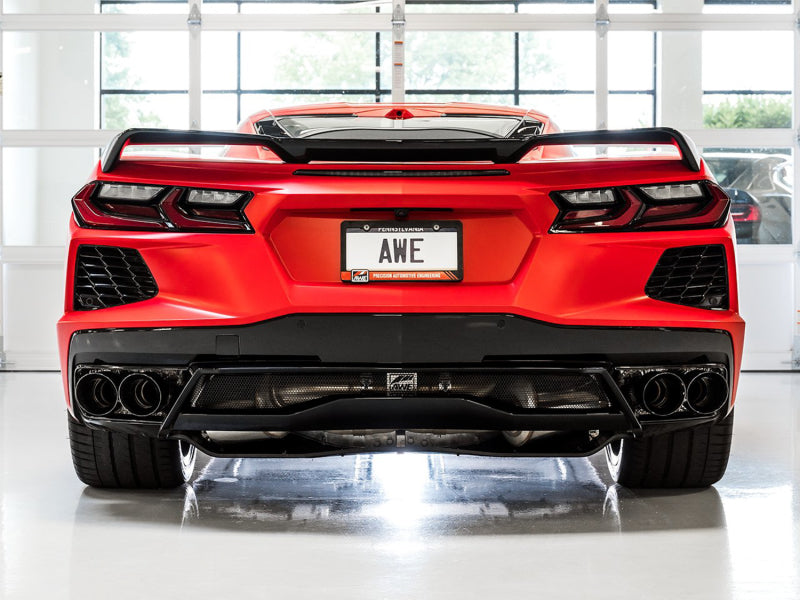 AWE Tuning 2020 Chevrolet Corvette (C8) Track Edition Exhaust - Quad Diamond Black Tips AWE Tuning 2020 Chevrolet Corvette (C8) Track Edition Exhaust - Quad Diamond Black Tips