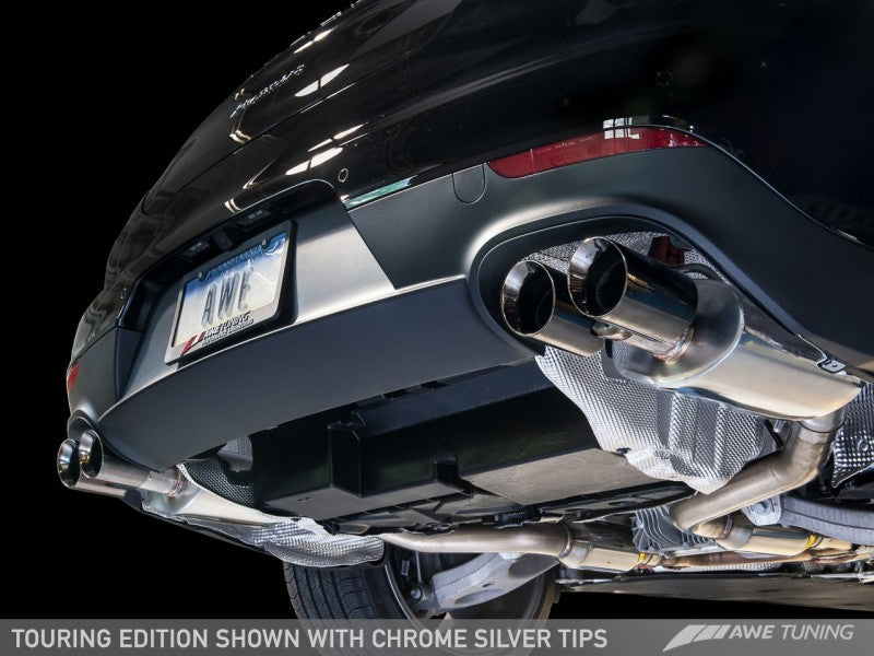 AWE Tuning Panamera 2/4 Touring Edition Exhaust (2014+) - w/Chrome Silver Tips AWE Tuning Panamera 2/4 Touring Edition Exhaust (2014+) - w/Chrome Silver Tips
