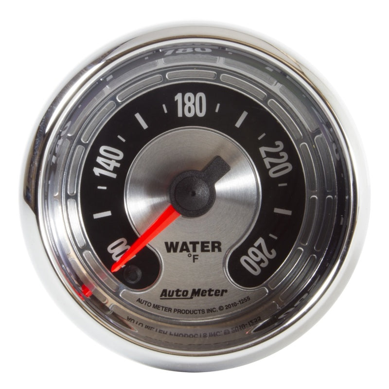 Autometer American Muscle 52mm Full Sweep Electric 100-260 Deg F Water Temperature Gauge Autometer American Muscle 52mm Full Sweep Electric 100-260 Deg F Water Temperature Gauge