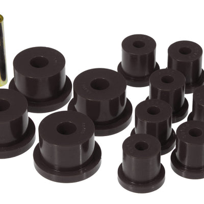 Prothane 64-73 Ford Mustang Rear Spring & 1/2in Shackle Bushings - Black
