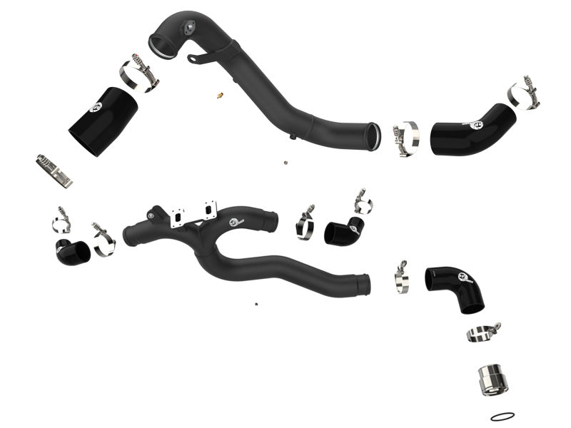 AFE 18-22 Kia Stinger V6-3.3L BladeRunner Alum Hot/Cold Charge Pipe Kit Black AFE 18-22 Kia Stinger V6-3.3L BladeRunner Alum Hot/Cold Charge Pipe Kit Black