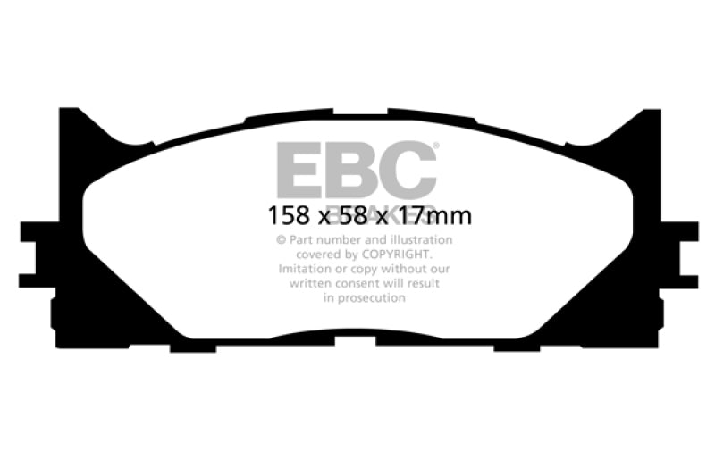 EBC 13+ Lexus ES300h 2.5 Hybrid Greenstuff Front Brake Pads EBC 13+ Lexus ES300h 2.5 Hybrid Greenstuff Front Brake Pads
