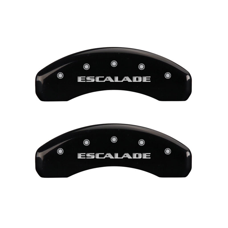MGP 4 Caliper Covers Engraved Front & Rear Escalade Black finish silver ch MGP 4 Caliper Covers Engraved Front & Rear Escalade Black finish silver ch