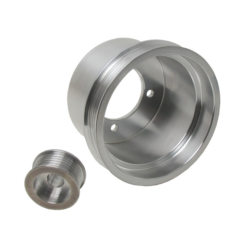 BBK 94-98 Mustang 3.8 V6 Underdrive Pulley Kit - Lightweight CNC Billet Aluminum (2pc) BBK 94-98 Mustang 3.8 V6 Underdrive Pulley Kit - Lightweight CNC Billet Aluminum (2pc)