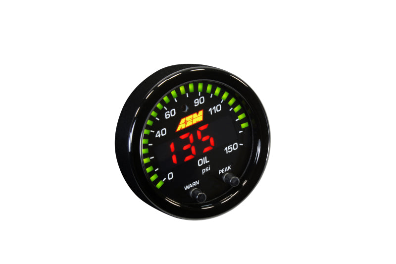 AEM X-Series 0-150 Oil Pressure Gauge Kit AEM X-Series 0-150 Oil Pressure Gauge Kit