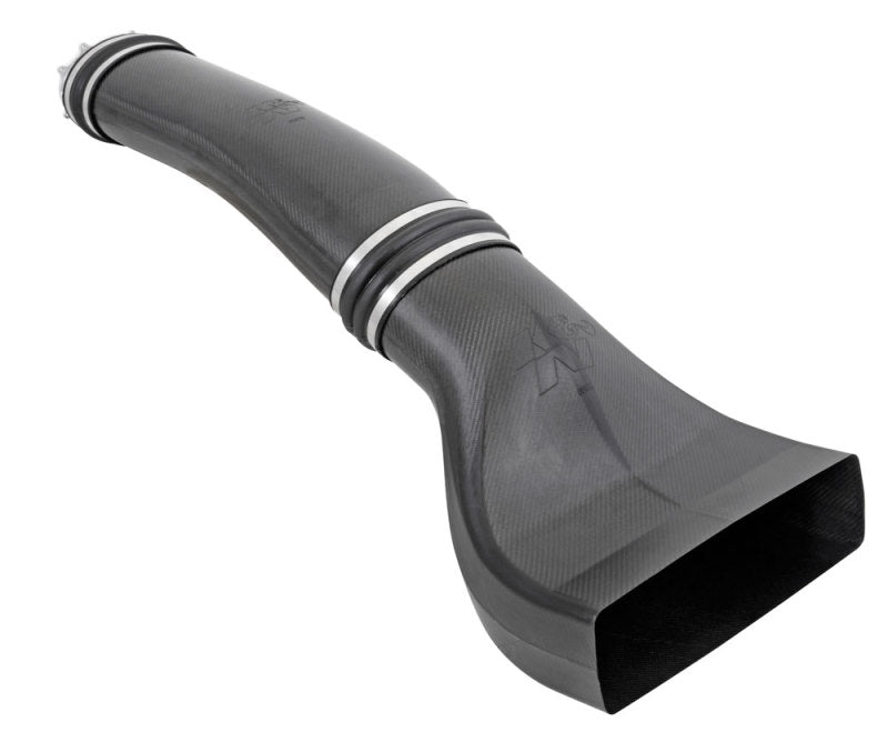 K&N Universal NHRA Pro Stock Custom Racing Carbon Fiber Intake Tubes w/ Billet Throttle Body Adapter K&N Universal NHRA Pro Stock Custom Racing Carbon Fiber Intake Tubes w/ Billet Throttle Body Adapter