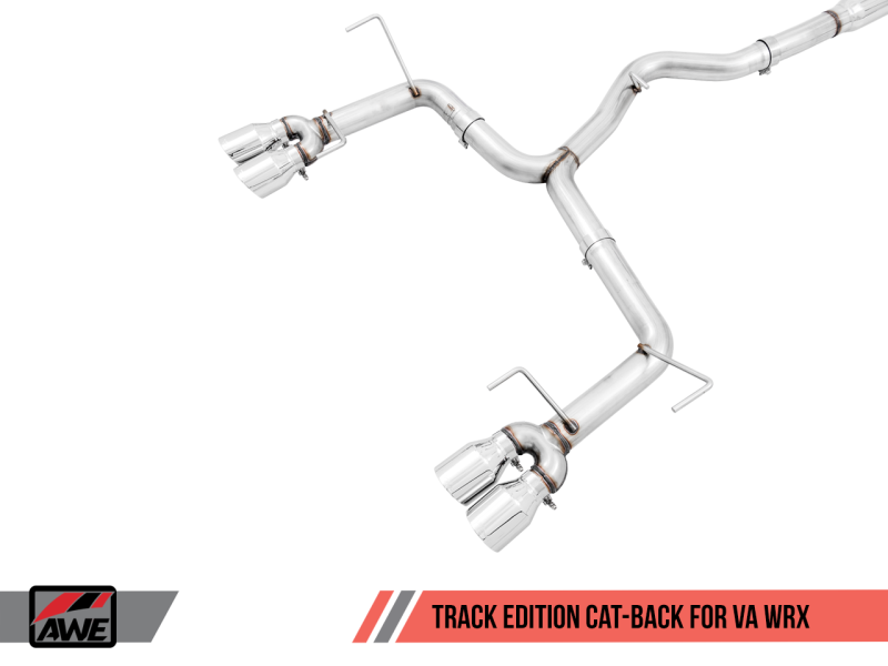 AWE Tuning Subaru WRX/STI VA/GV Sedan Track Edition Exhaust - Chrome Silver Tips (102mm) AWE Tuning Subaru WRX/STI VA/GV Sedan Track Edition Exhaust - Chrome Silver Tips (102mm)