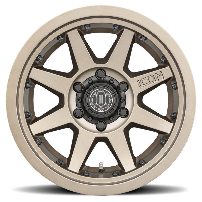 ICON Rebound Pro 17x8.5 5x5 -6mm Offset 4.5in BS 71.5mm Bore Bronze Wheel ICON Rebound Pro 17x8.5 5x5 -6mm Offset 4.5in BS 71.5mm Bore Bronze Wheel