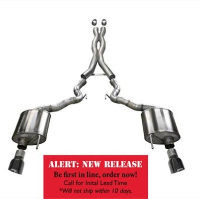 Corsa 2015-2017 Ford Mustang GT Convertible 5.0L V8 Black Sport Cat-Back Dual Rear Exit