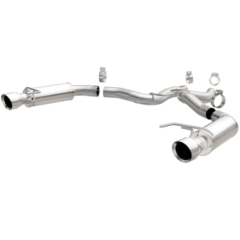 MagnaFlow Axle Back, SS, 3in, Competition, Dual Split Polished 4.5in Tip 2015 Ford Mustang GT V8 5.0 MagnaFlow Axle Back, SS, 3in, Competition, Dual Split Polished 4.5in Tip 2015 Ford Mustang GT V8 5.0