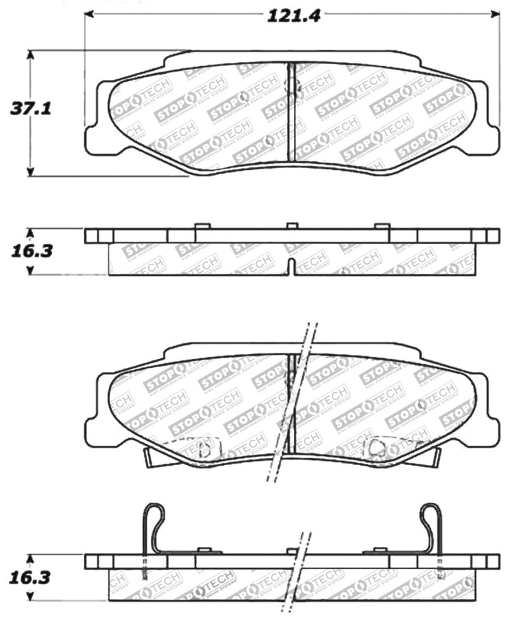 StopTech Performance 04-08 Cadillac XLR/XLR-V / 97-10 Chevrolet Corvette Rear Brake Pads StopTech Performance 04-08 Cadillac XLR/XLR-V / 97-10 Chevrolet Corvette Rear Brake Pads