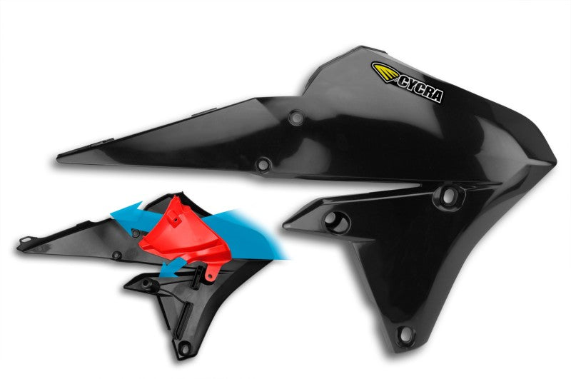 Cycra 14-19 Yamaha WR250F-450F/YZ250-450FX Powerflow Radiator Shrouds - Black Cycra 14-19 Yamaha WR250F-450F/YZ250-450FX Powerflow Radiator Shrouds - Black