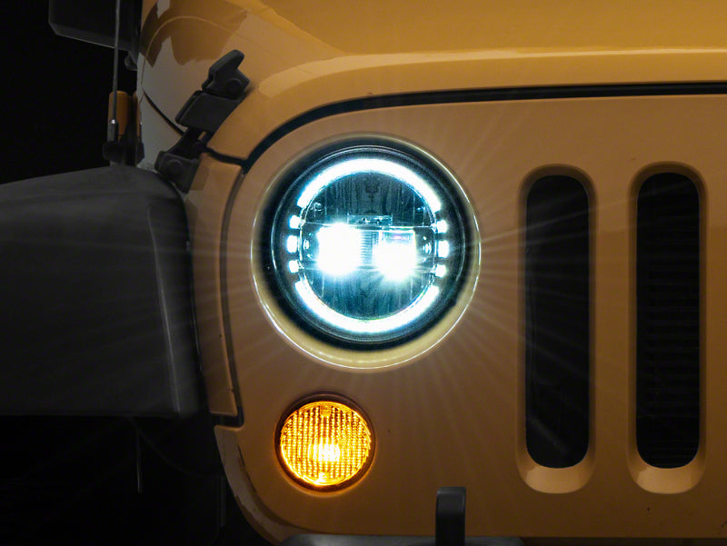 Raxiom 97-18 Jeep Wrangler TJ & JK Axial 7-In LED Headlights w/ DRL- Chrome Housing (Clear Lens) Raxiom 97-18 Jeep Wrangler TJ & JK Axial 7-In LED Headlights w/ DRL- Chrome Housing (Clear Lens)