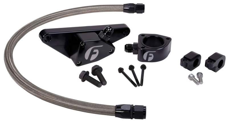 Fleece Performance 03-07 Manual Transmission Cummins Coolant Bypass Kit w/ SS Braided Line Fleece Performance 03-07 Manual Transmission Cummins Coolant Bypass Kit w/ SS Braided Line