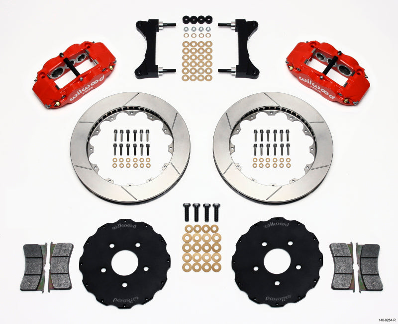 Wilwood Narrow Superlite 6R Front Hat Kit 13.06in Red Mitsubishi EVO VIII Wilwood Narrow Superlite 6R Front Hat Kit 13.06in Red Mitsubishi EVO VIII