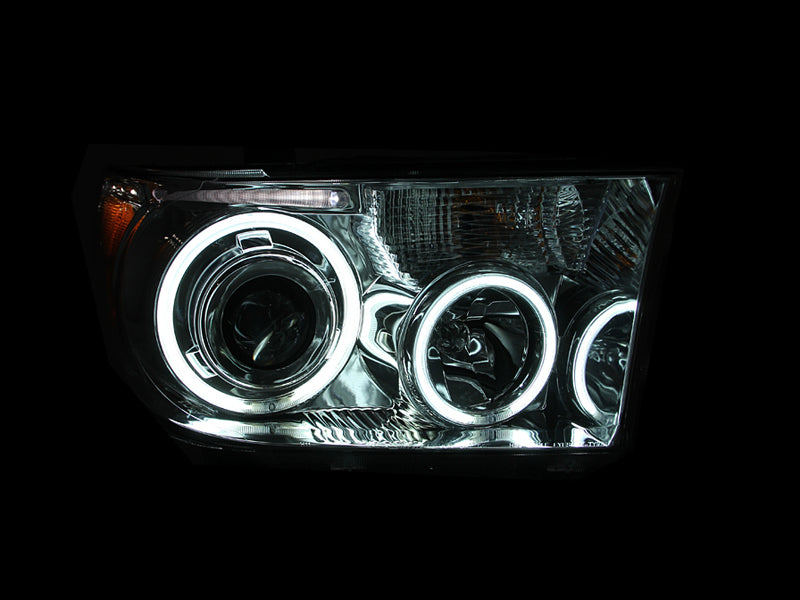 ANZO 2007-2013 Toyota Tundra Projector Headlights w/ Halo Chrome (CCFL) ANZO 2007-2013 Toyota Tundra Projector Headlights w/ Halo Chrome (CCFL)