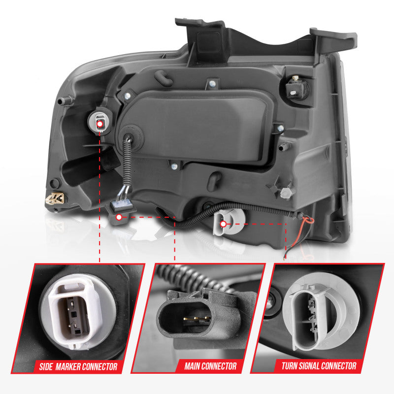 ANZO 2007-2014 Ford Expedition Projector Headlights Chrome ANZO 2007-2014 Ford Expedition Projector Headlights Chrome