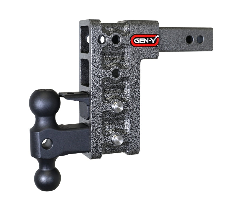Gen-Y Mega Duty 2in Shank 7.5in Drop 1.5K TW 10K Hitch w/GH-031 Dual-Ball/GH-032 Pintle Lock Gen-Y Mega Duty 2in Shank 7.5in Drop 1.5K TW 10K Hitch w/GH-031 Dual-Ball/GH-032 Pintle Lock