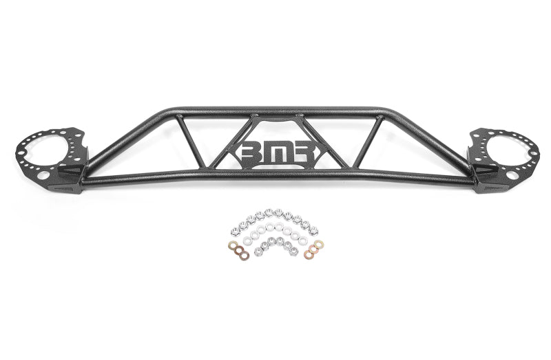 BMR 15-20 Ford Mustang Front Twin Tube Design Strut Tower Brace - Black Hammertone BMR 15-20 Ford Mustang Front Twin Tube Design Strut Tower Brace - Black Hammertone