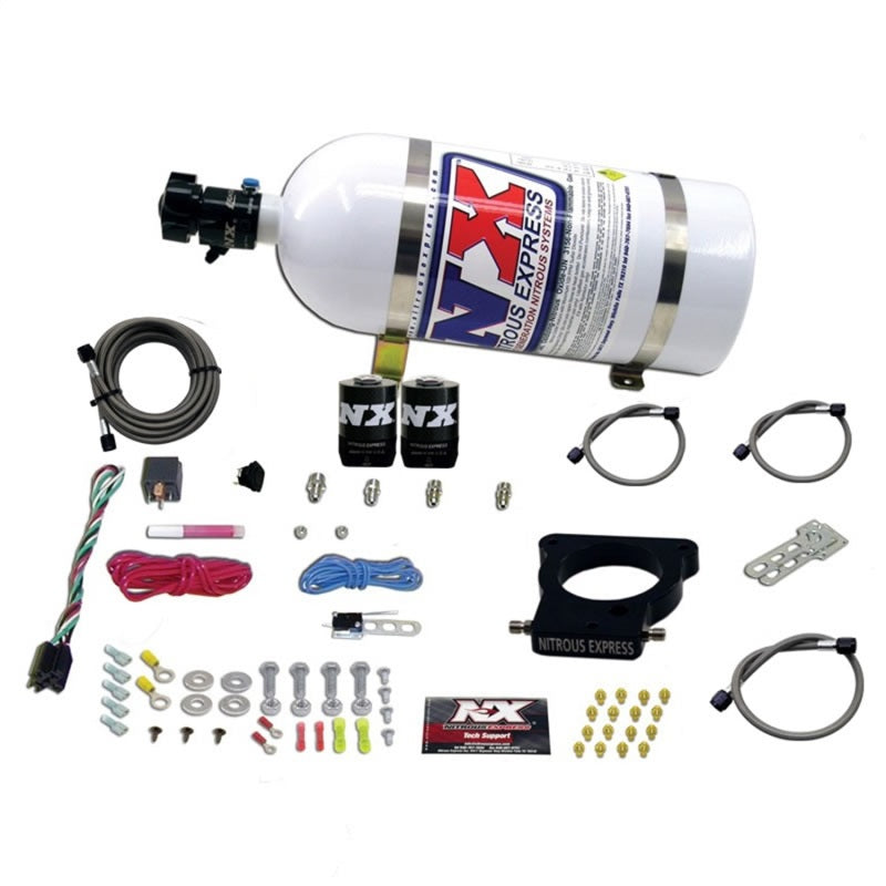 Nitrous Express GM LS 78mm 3-Bolt Nitrous Plate Kit (50-350HP) w/10lb Bottle Nitrous Express GM LS 78mm 3-Bolt Nitrous Plate Kit (50-350HP) w/10lb Bottle