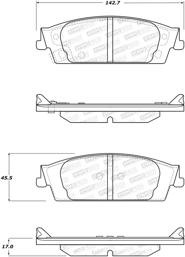 StopTech Street Brake Pads - Front/Rear StopTech Street Brake Pads - Front/Rear