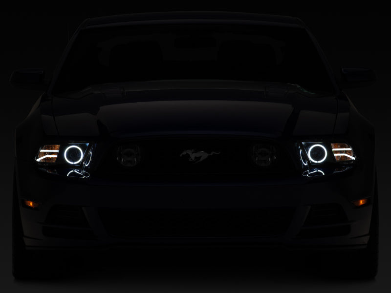 Raxiom 13-14 Ford Mustang LED Halo Projector Headlights- Black Housing (Clear Lens) Raxiom 13-14 Ford Mustang LED Halo Projector Headlights- Black Housing (Clear Lens)