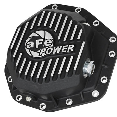 aFe Power Pro Ser Rear Diff Cover Black w/Mach Fins 2017 Ford Diesel Trucks V8-6.7L(td) Dana M275-14