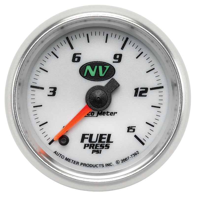AutoMeter Gauge Fuel Pressure 2-1/16in. 15PSI Digital Stepper Motor NV AutoMeter Gauge Fuel Pressure 2-1/16in. 15PSI Digital Stepper Motor NV
