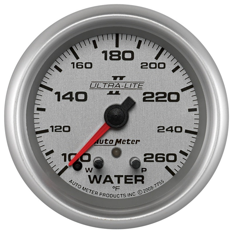Autometer Ultra-Lite II 2-5/8in 260 Deg F Stepper Motor w/ Peak & Warn Water Temp Gauge Autometer Ultra-Lite II 2-5/8in 260 Deg F Stepper Motor w/ Peak & Warn Water Temp Gauge