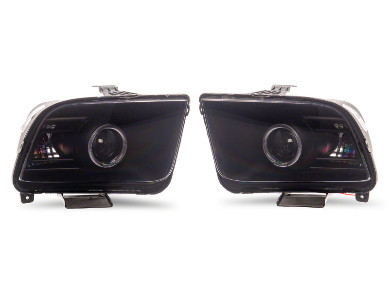 Raxiom 05-09 Ford Mustang w/ Factory Halogen LED Halo Headlights- Blk Housing (Smoked Lens) Raxiom 05-09 Ford Mustang w/ Factory Halogen LED Halo Headlights- Blk Housing (Smoked Lens)
