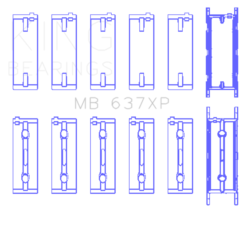 King Engine Bearings BMW S85B50A Crankshaft Performance Main Bearings (Size STDX) King Engine Bearings BMW S85B50A Crankshaft Performance Main Bearings (Size STDX)