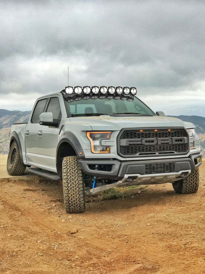 KC HiLiTES 17-18 Ford Raptor 57in. Pro6 Gravity LED 9-Light 180w Combo Beam Overhead Light Bar Sys KC HiLiTES 17-18 Ford Raptor 57in. Pro6 Gravity LED 9-Light 180w Combo Beam Overhead Light Bar Sys