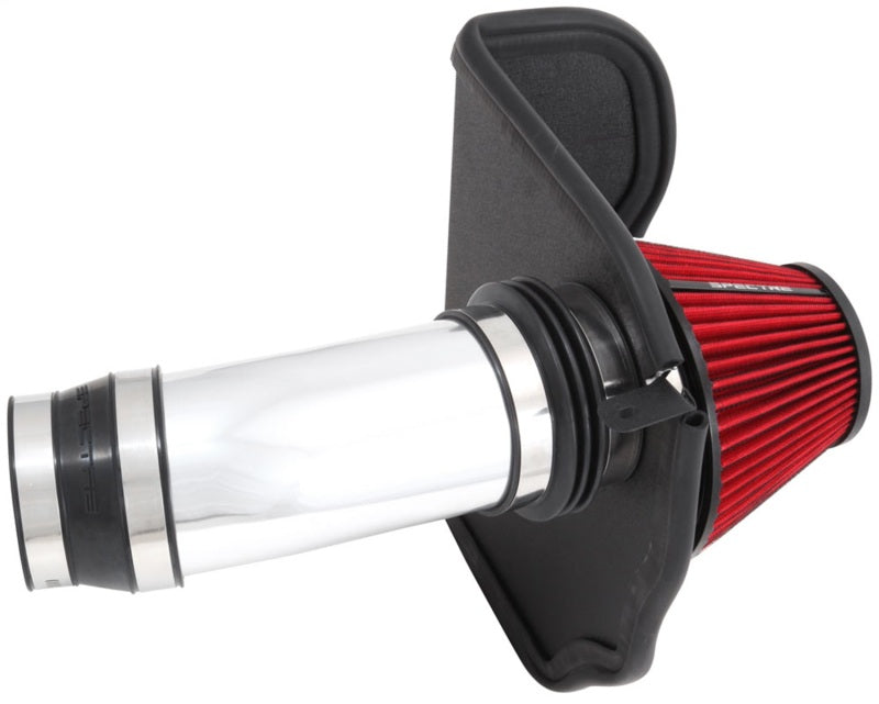 Spectre 11-14 Challenger/Charger V8-6.4L F/I Air Intake Kit - Polished w/Red Filter Spectre 11-14 Challenger/Charger V8-6.4L F/I Air Intake Kit - Polished w/Red Filter