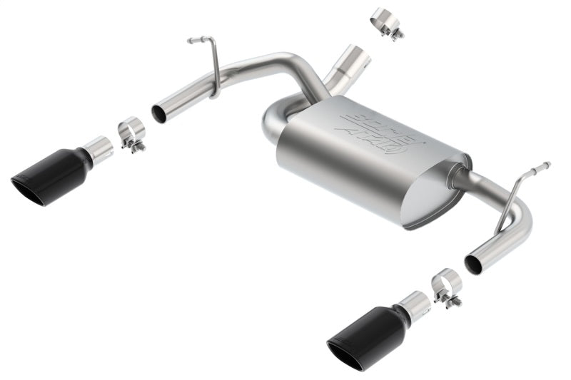 Borla 12-14 Jeep Wrangler JK 2/4Dr Rr Section ATAK Single Square Rlld Angle-Cut Black Chrome Exhaust Borla 12-14 Jeep Wrangler JK 2/4Dr Rr Section ATAK Single Square Rlld Angle-Cut Black Chrome Exhaust