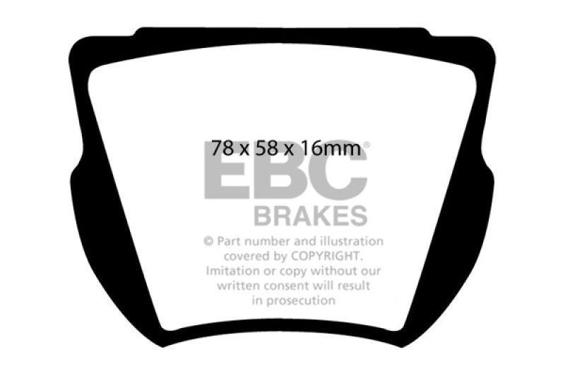 EBC 59-64 Daimler SP250 2.5 Greenstuff Front Brake Pads EBC 59-64 Daimler SP250 2.5 Greenstuff Front Brake Pads