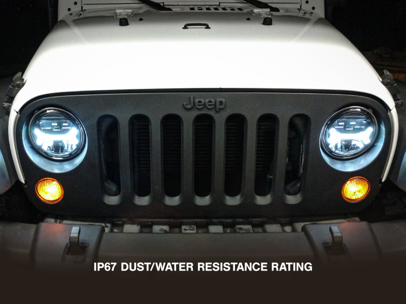 Raxiom 07-18 Jeep Wrangler JK LED Halo Headlights- Black Housing (Clear Lens) Raxiom 07-18 Jeep Wrangler JK LED Halo Headlights- Black Housing (Clear Lens)