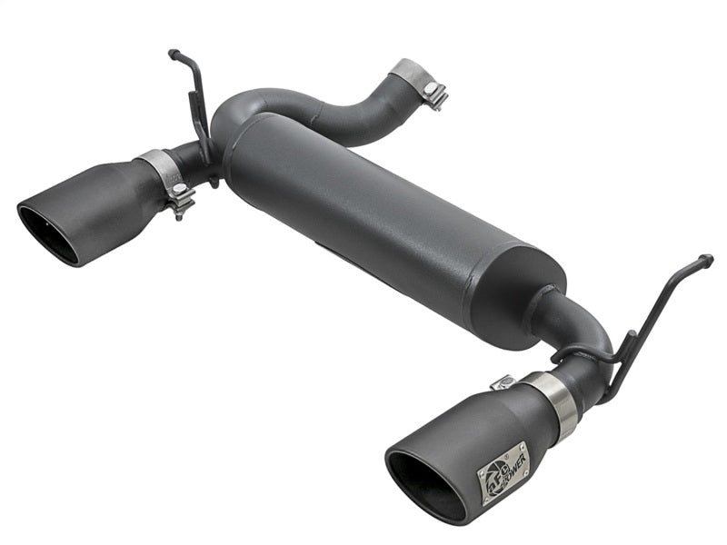 aFe Rebel Series 2.5in 409 SS Axle-Back Exhaust w/ Black Tips 2007+ Jeep Wrangler (JK) V6 3.6L/3.8L aFe Rebel Series 2.5in 409 SS Axle-Back Exhaust w/ Black Tips 2007+ Jeep Wrangler (JK) V6 3.6L/3.8L