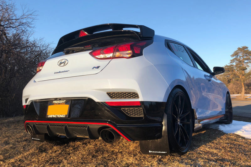 Rally Armor 19-22 Hyundai Veloster N Red UR Mud Flap w/ White Logo Rally Armor 19-22 Hyundai Veloster N Red UR Mud Flap w/ White Logo