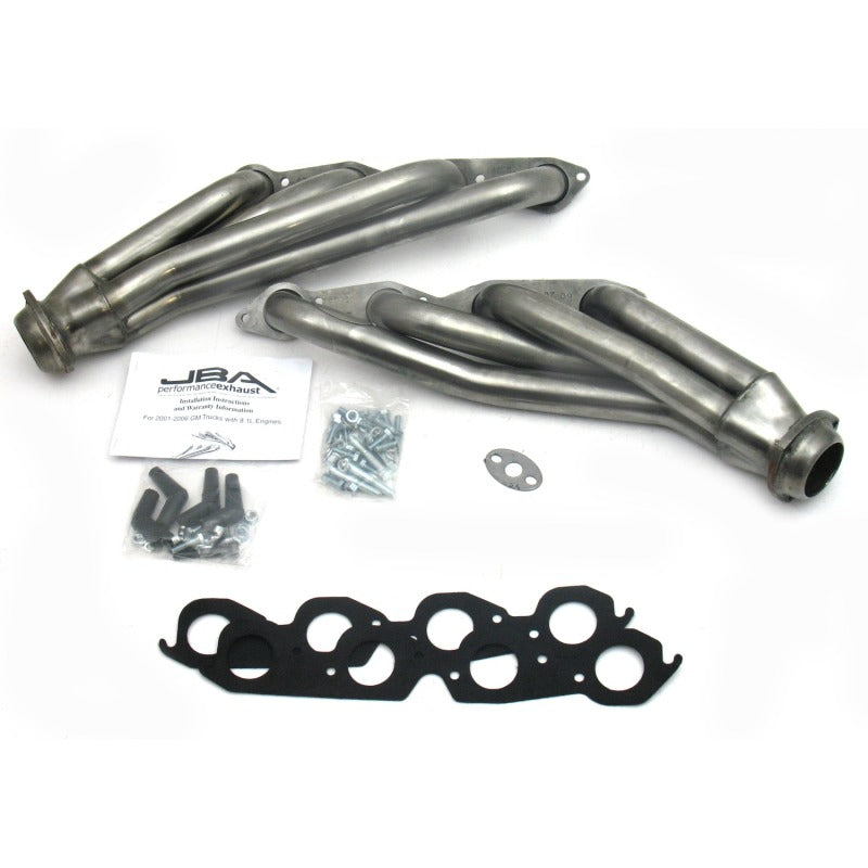 JBA 01-03 Gm Truck 8.1L BBC w/o EGR/A.I.R. 1-3/4in Primary Raw 409SS Cat4Ward Header JBA 01-03 Gm Truck 8.1L BBC w/o EGR/A.I.R. 1-3/4in Primary Raw 409SS Cat4Ward Header