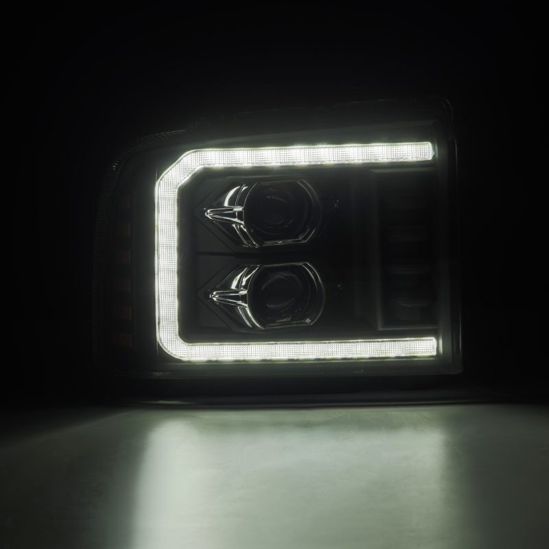 AlphaRex 05-07 Ford F250/350/450/550 Super Duty PRO-Series Proj. Headlights Blk w/Seq Sig. + SWB DRL AlphaRex 05-07 Ford F250/350/450/550 Super Duty PRO-Series Proj. Headlights Blk w/Seq Sig. + SWB DRL